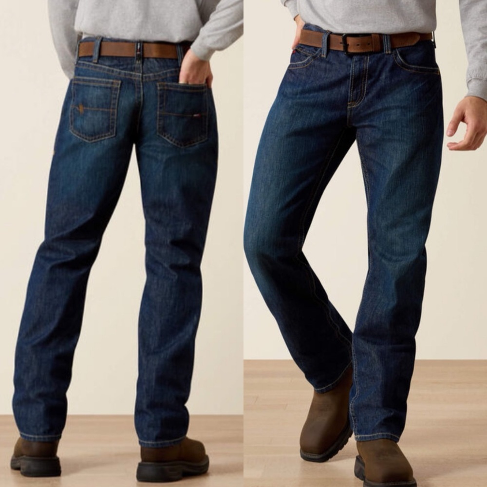 Ariat FR M3 Loose Basic Stackable Straight Leg Jean Size 40x34 Western Country